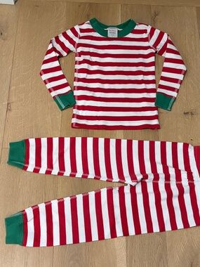 Hanna Andersson RED GREEN CHRISTMAS PJ PAJAMAS SIZE 4